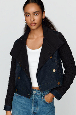 Pilcro Denim & Sweater Knit Cardigan | Anthropologie (US)