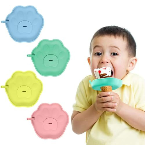 PandaEar 4 Pack Popsicle Holder for Kids, Silicone Ice Cream Cone & Popsicle Drip Catcher with Built-in Straw, Mess-Free Frozen Treat Holder | Amazon (US)
