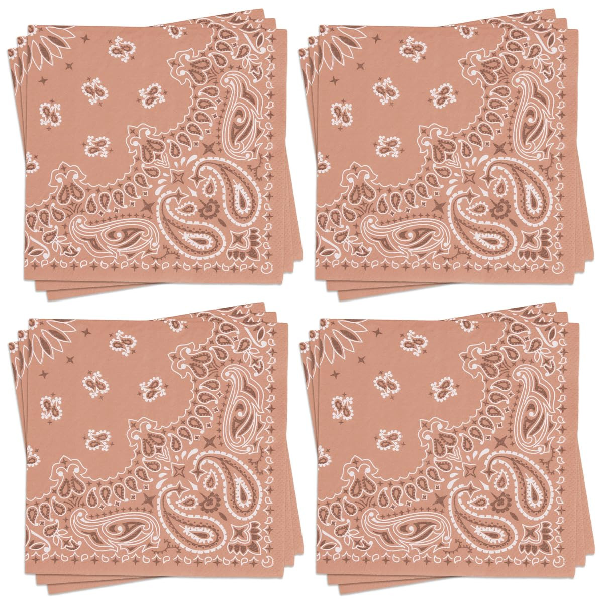 xo, Fetti Western Bandana Napkins - 3-ply, 25 pcs | Cowboy Birthday Party Decor, Wild West Favors... | Amazon (US)
