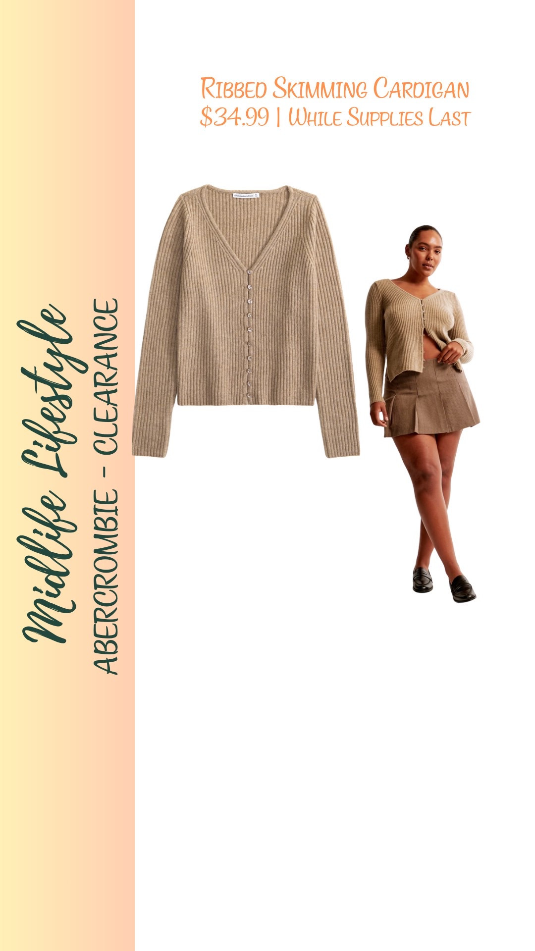 ✨ Abercrombie Ribbed Skimming Cardigan ✨
Classic, cozy, and on clearance for $34.99! 😍

The perfect layering piece for any season.

🛍️ Grab it while supplies last!

#Abercrombie #RibbedCardigan #ClearanceFind #FashionDeals #LTKsale #CozyStyle #SaleAlert

#LTKWorkwear #LTKFindsUnder50 #LTKSaleAlert