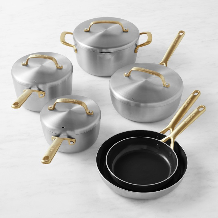 GreenPan™ GP5 Stainless-Steel Ceramic Nonstick 10-Piece Cookware Set | Williams-Sonoma