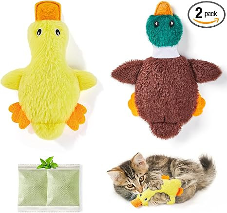 Potaroma Cat Toys Catnip Crinkly Sound 2 Pcs, Mess-Free Stuffless Kitten Toy, Durable Feline Bite... | Amazon (US)