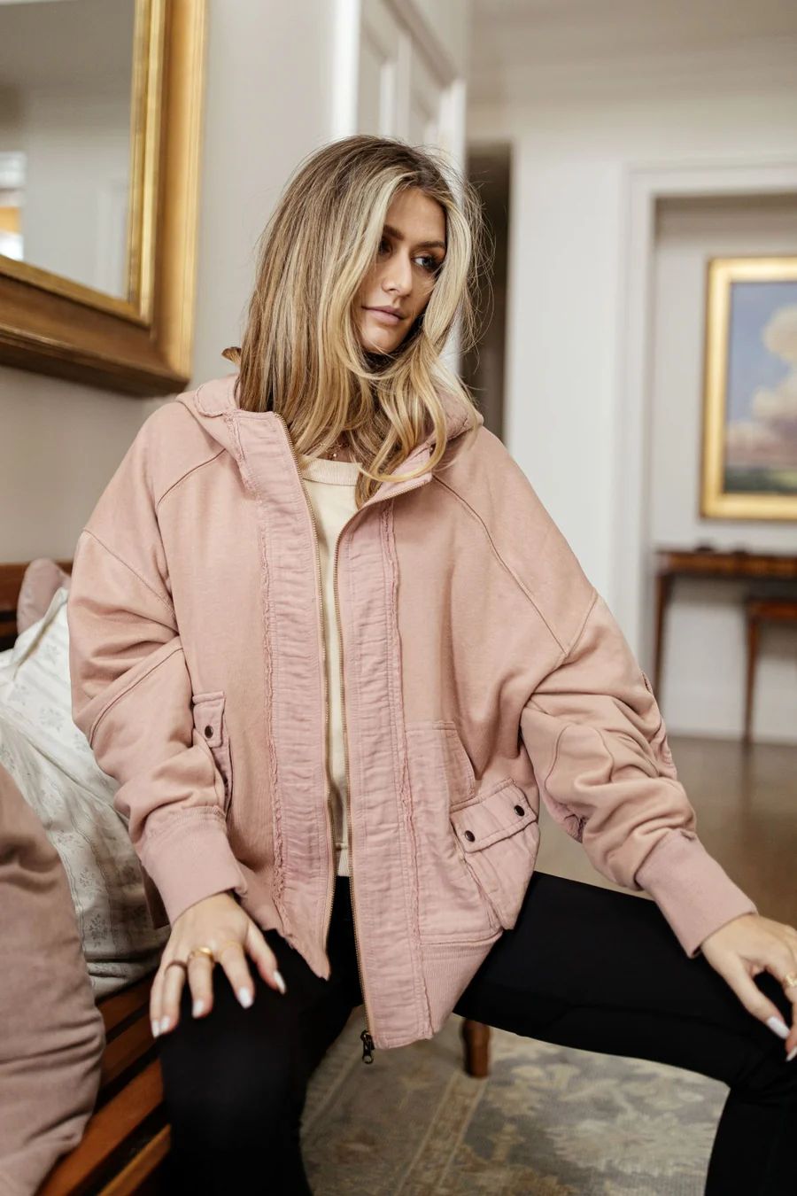 Tania Utility Jacket in Pink | Bohme