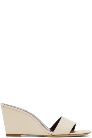 Staud - Off-White Billie Wedge Heeled Sandals | SSENSE