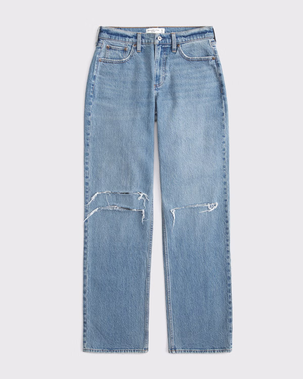 Women's Curve Love Low Rise Baggy Jean | Women's Bottoms | Abercrombie.com | Abercrombie & Fitch (US)