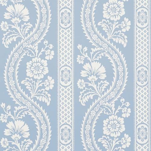 Schumacher Versailles Blue Wallpaper | DecoratorsBest | DecoratorsBest