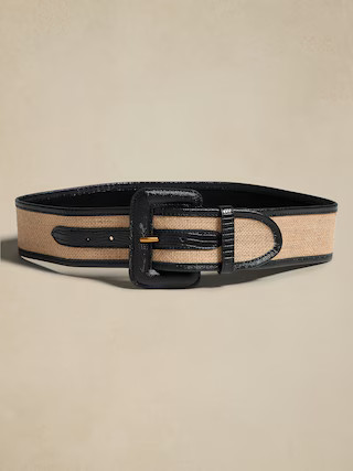 Heritage Linen & Leather Belt | Banana Republic (US)
