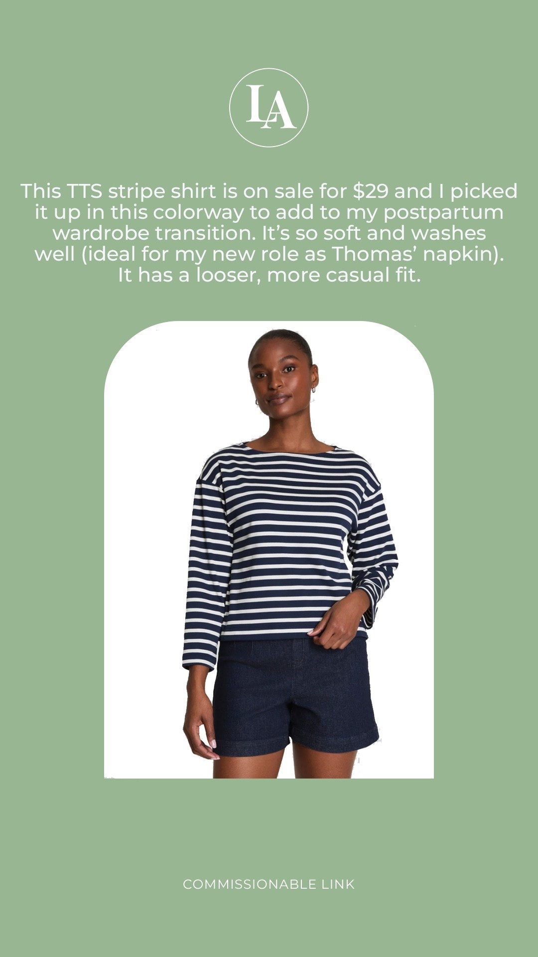 Spanx cotton boatneck stripe top currently on sale for $29!

I got this in L as part of my postpartum wardrobe and it’s perfectly loose and relaxed! 

#LTKSaleAlert #LTKmomlife