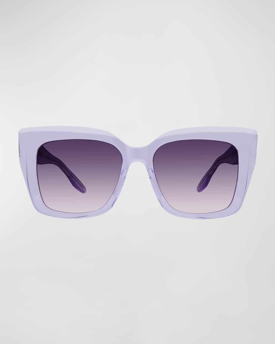 Barton Perreira Devine Square Acetate & Titanium Sunglasses | Neiman Marcus