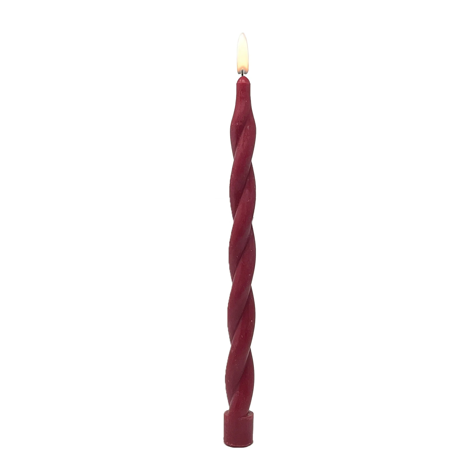Mainstays Paraffin Wax 10" Twist Taper Candle, Unscented, Red - Walmart.com | Walmart (US)