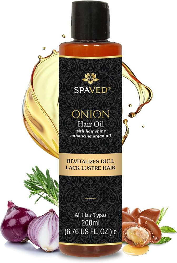 Onion Hair Oil with Rosemary & Argan 6.76 oz - Supports Healthy Hair & Scalp -Helps with Dandruff... | Amazon (US)