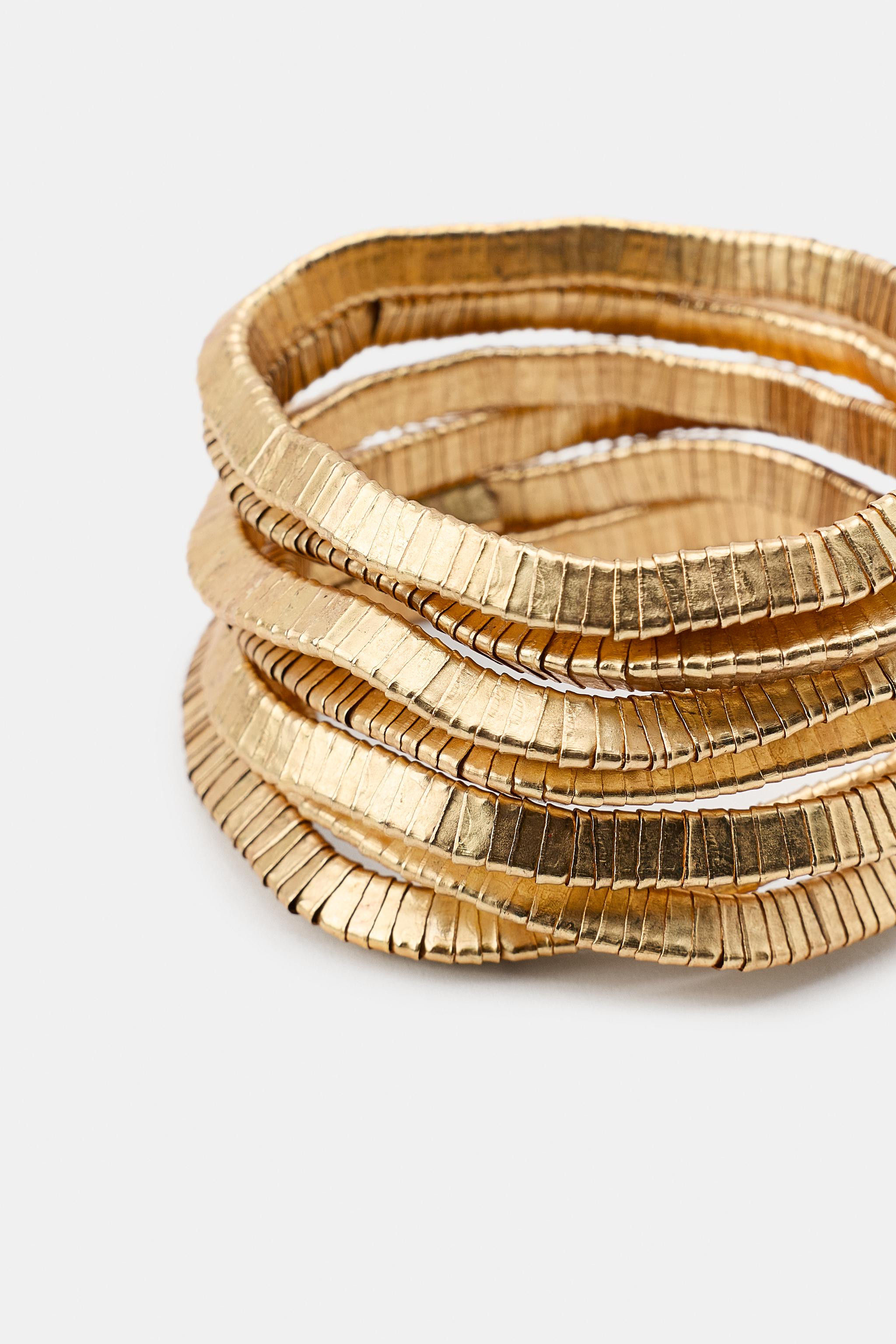 6-PACK ELASTIC METAL PIECE BRACELETS | Zara US
