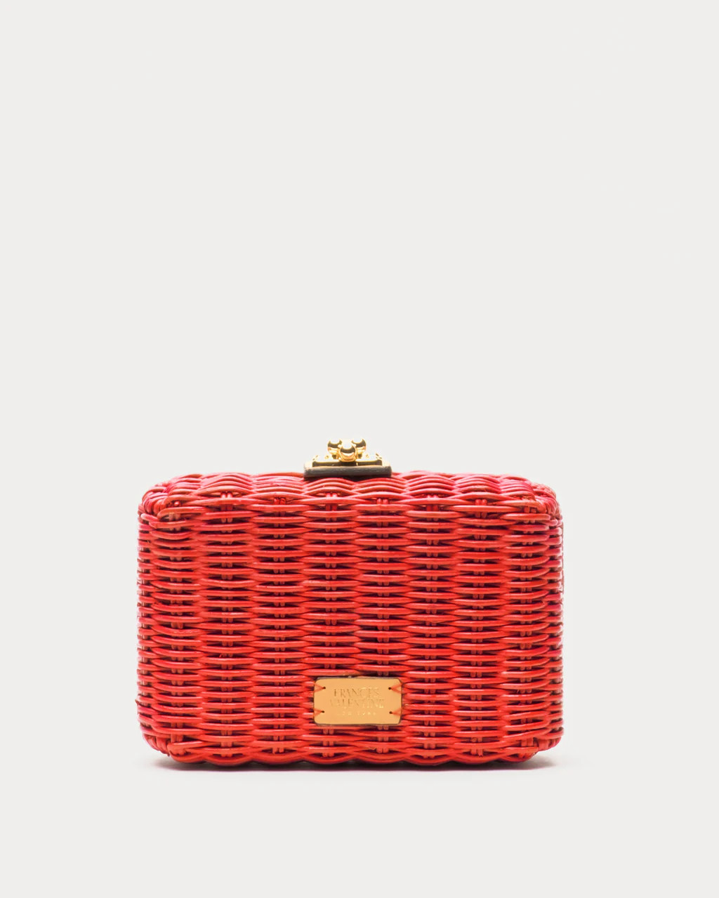Paige Wicker Box Clutch Red | Frances Valentine