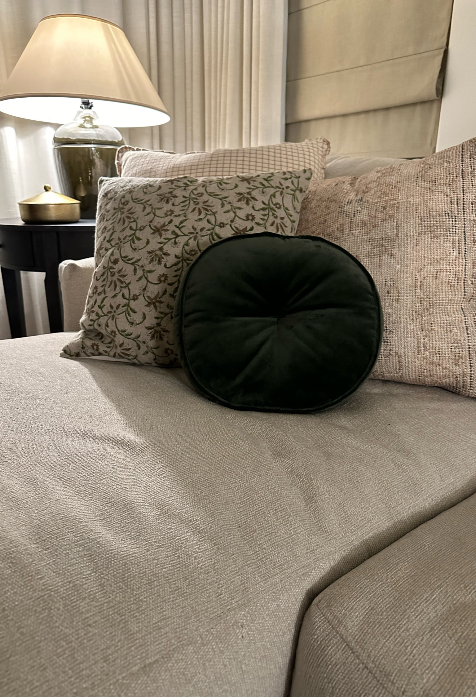 Studio McGee round green pillow 

#LTKstyletip #LTKhome #LTKfindsunder50