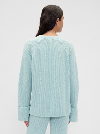 CashSoft Shaker-Stitch Boyfriend Sweater | Gap (US)