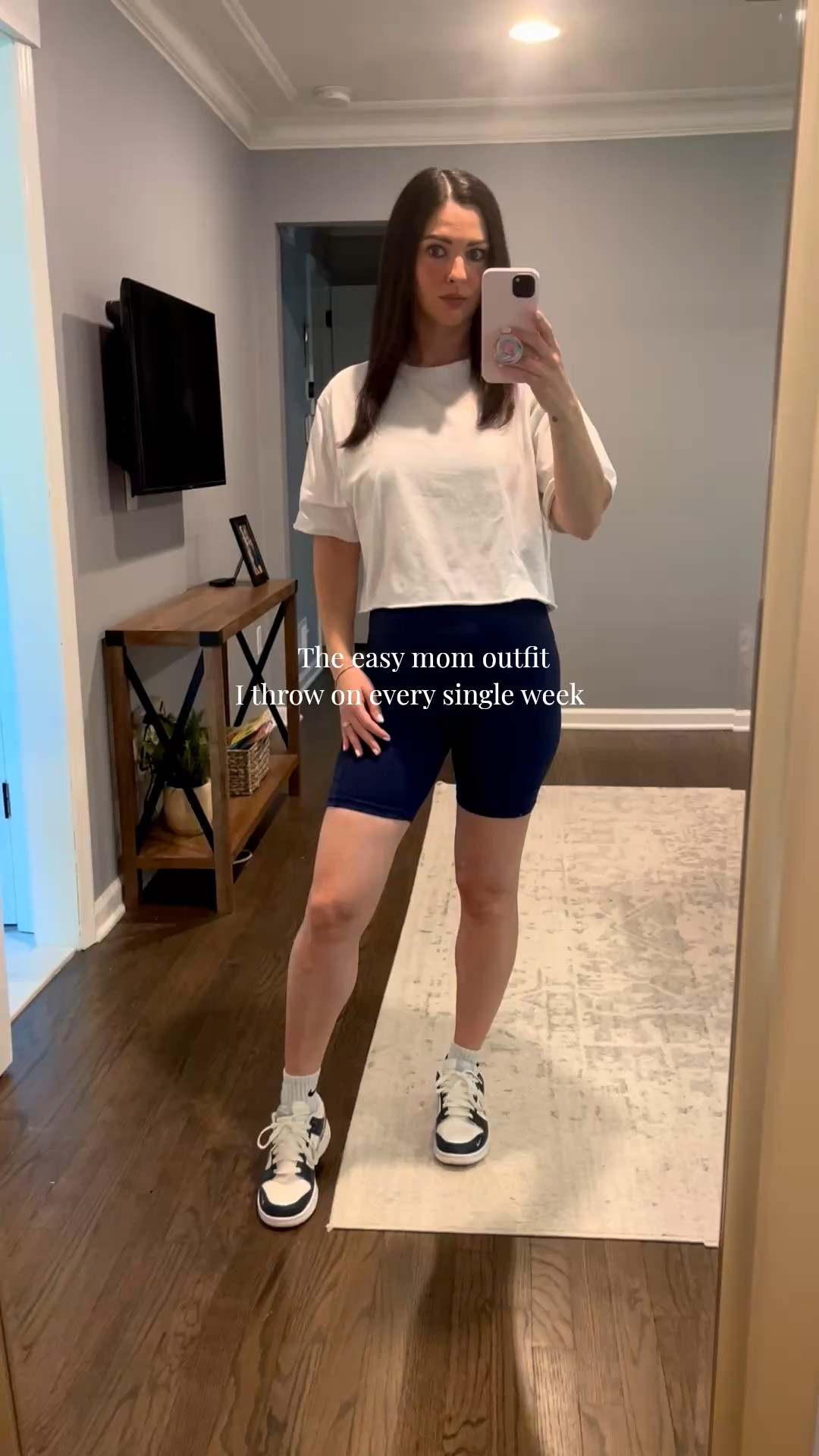 The easy mom outfit I throw on every single week 🤍

This bike shorts + cropped tee combo has become my go-to outfit for school pickup, Target runs, coffee stops, and basically any busy mom errand day during the warmer months ☀️

It’s lightweight, flattering, ridiculously comfortable, and still makes me feel put together even when I’m rushing out the door. The perfect casual summer outfit when you want something easy but cute 👏

Amazon really nailed the comfy basics with this one. I’ve been living in matching sets, bike shorts outfits, and oversized tees lately because they make getting dressed so much easier.

@amazonfindsandfashion 
#momstyle #amazonfashion #casualsummeroutfit #momuniform #bike shortsoutfit #amazonfinds #errandoutfit #everydaystyle #comfystyle #summeroutfitideas

#LTKootd #LTKmomlife #LTKActive