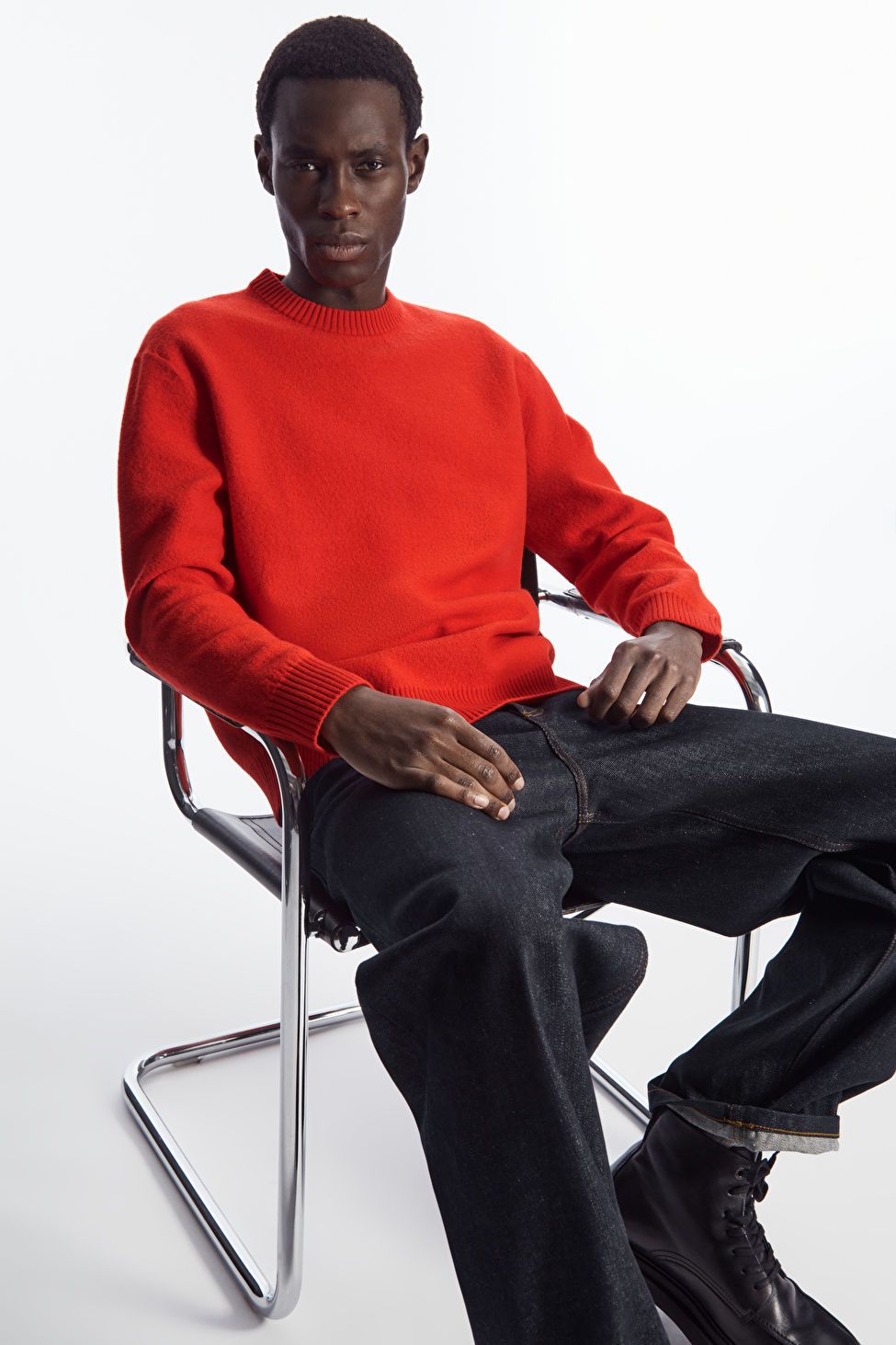 BOILED-WOOL CREW-NECK SWEATER | COS (US)