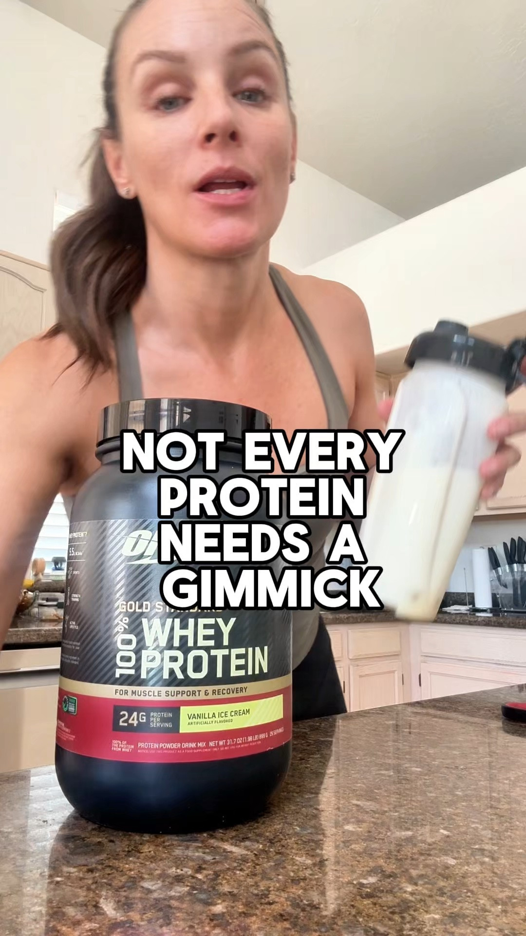 Not every protein powder needs a gimmick. Optimum Nutrition Gold Standard Whey gives me 24g of protein per serving, mixes easily, tastes good, and doesn't break the bank. Sometimes the best supplements are the ones that simply do what they're supposed to do.
If you're looking for a reliable whey protein powder for muscle recovery and hitting your daily protein goals, this is one I keep coming back to.
 #optimumnutrition #proteinshake #proteinpowder