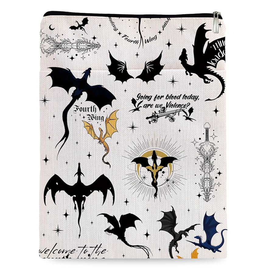 Romantasy Dark Academia Dragons Book Sleeve, Fantasy Novel Reader Gift, Bookish Gifts, Book Inspi... | Amazon (US)