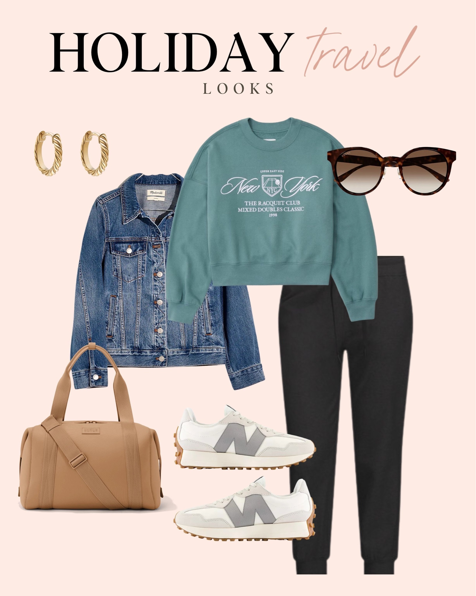 Holiday travel look. I love a good pair of joggers and sneakers. 

#LTKSeasonal #LTKtravel #LTKstyletip