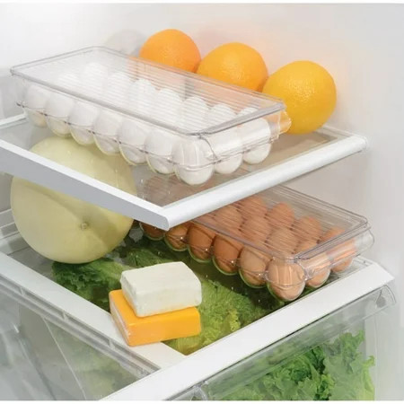 InterDesign Fridge Binz 21-Egg Holder, Plastic - Clear | Walmart (US)