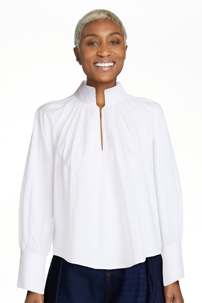 Scoop Women's and Women's Plus Flowy Volume Cotton Blouse, Sizes XS-4X | Walmart (US)