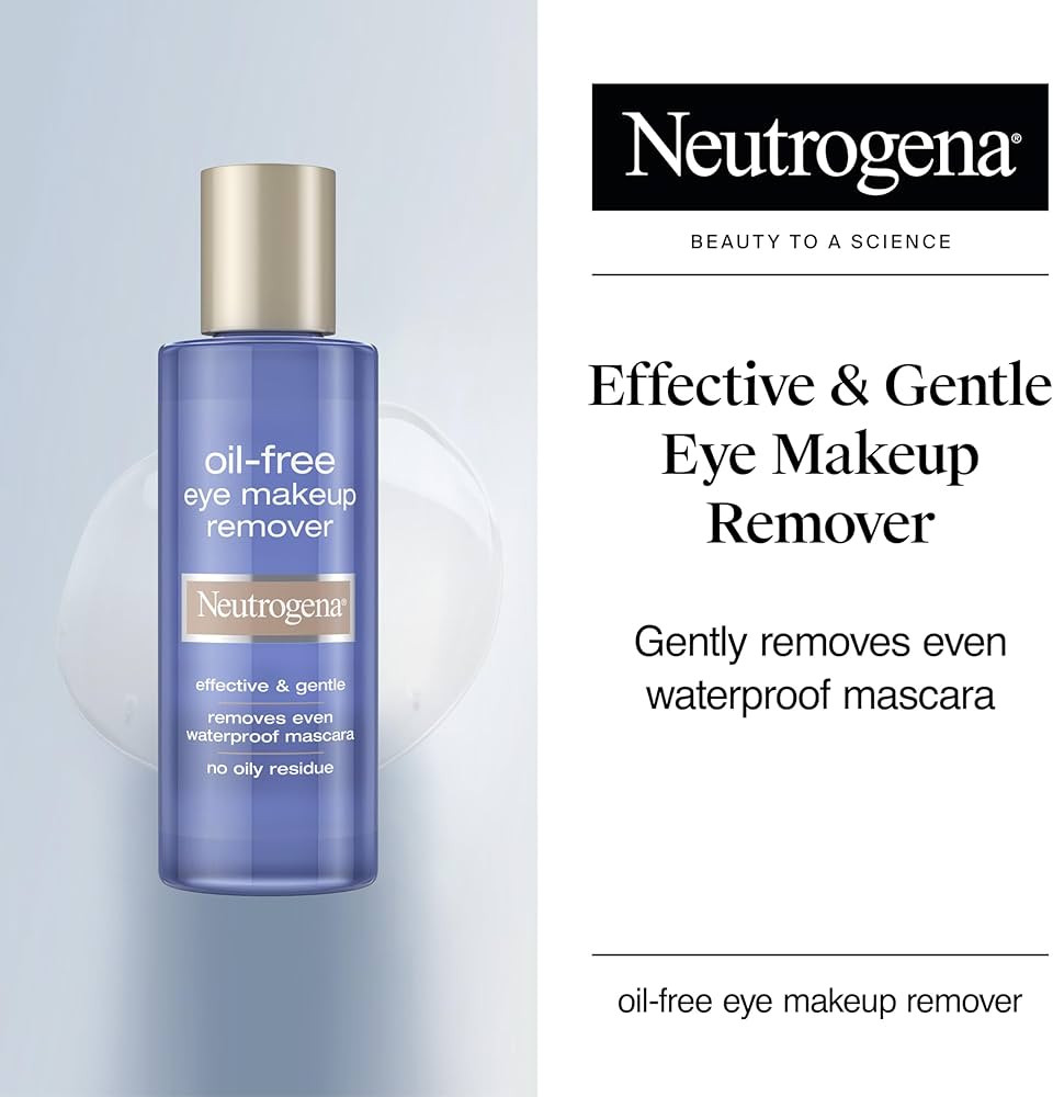 Neutrogena Gentle Oil-Free Eye Makeup Remover & Cleanser for Sensitive Eyes, Dissolves Waterproof... | Amazon (US)