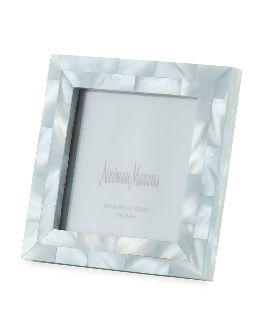 The Jws Collections Mother-of-Pearl Picture Frame, Blue, 3.5" x 3.5" | Neiman Marcus