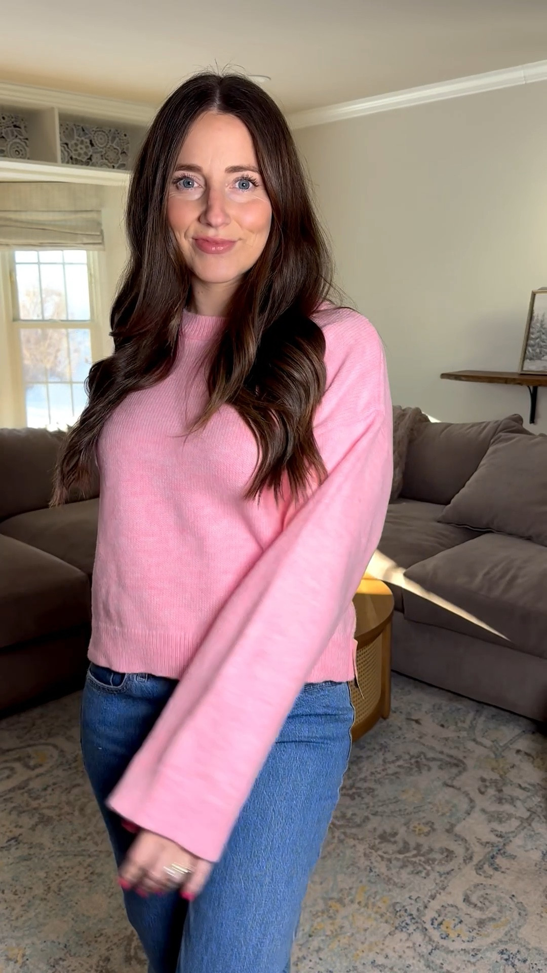 The prettiest pink sweater! 💖
Wearing size small 