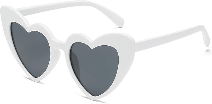 Clout Goggle Heart Sunglasses Vintage Cat Eye Mod Style Retro Kurt Cobain Glasses | Amazon (US)