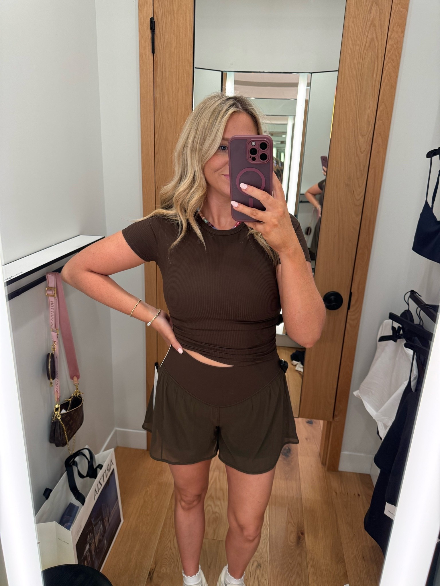 Mesh shorts! I love this chocolate brown 🤎

#LTKootd #LTKActive
