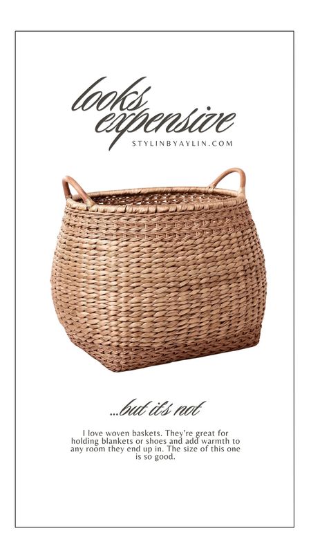 Woven basket that looks expensive but isn’t! #stylinbyaylin

#LTKHome #LTKFindsUnder50 #LTKFindsUnder100