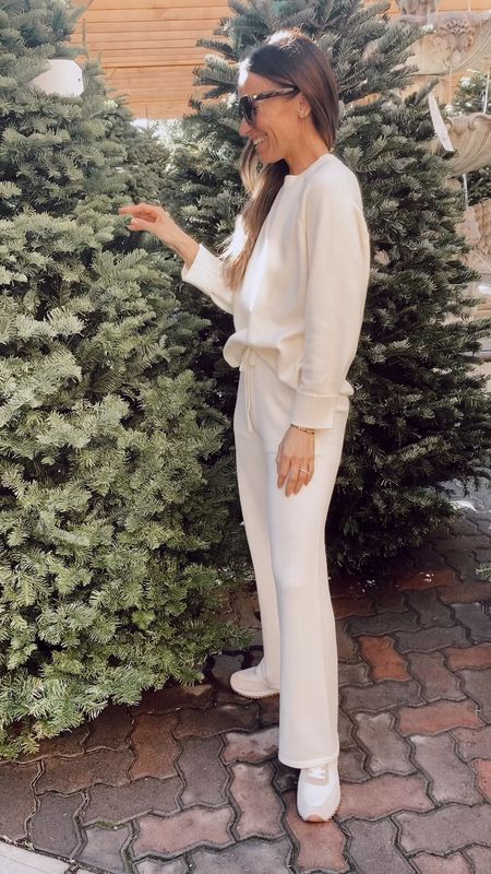 Love this white sweater set from @walmartfashion Free Assembly. So soft and cozy for winter… comes in 5 colors as well. Runs true to size. Pants are short people friendly as well. 
#walmartpartner #walmart #walmartfashion @walmart 

#LTKCyberweek #LTKHoliday