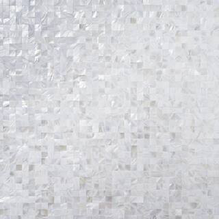 This item: Mother Of Pearl Serene White Squares 12 in. x 12 in. Seamless Pearl Shell Glass Wall M... | The Home Depot