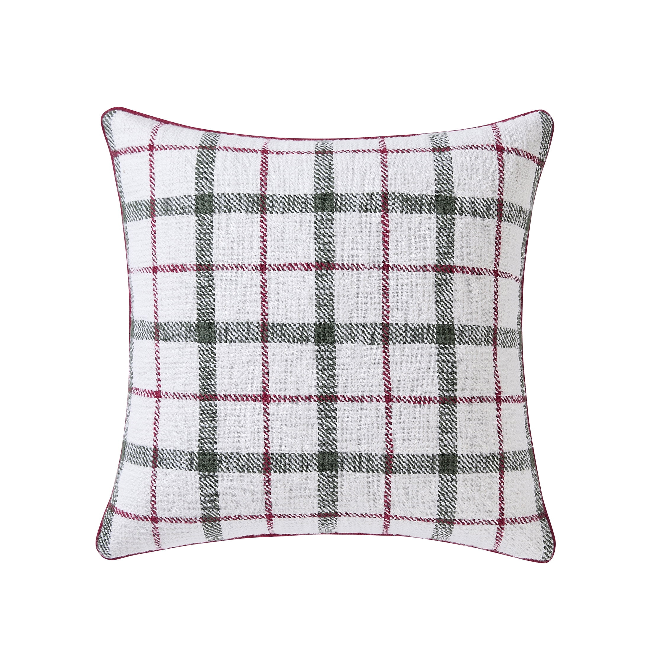 My Texas House 20" x 20" Red/Green Oakley Holiday Decorative Pillow Cover | Walmart (US)