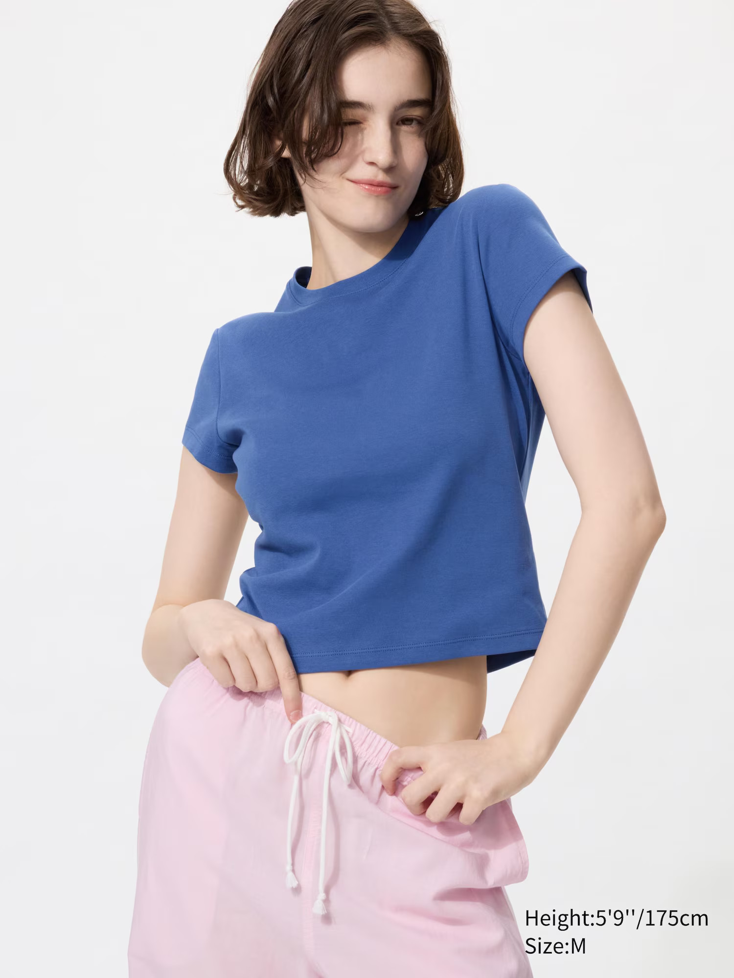 Uniqlo - Cotton Mini Short Sleeved T-Shirt - Pink - S | UNIQLO (UK)