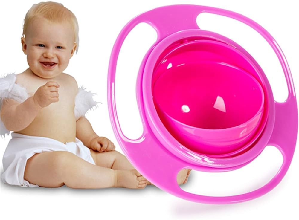 360 Spill Resistant Gyro Bowl with Lid（pink） | Amazon (US)