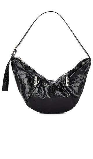 Faux Leather Crescent Bag in Black | Revolve Clothing (Global)
