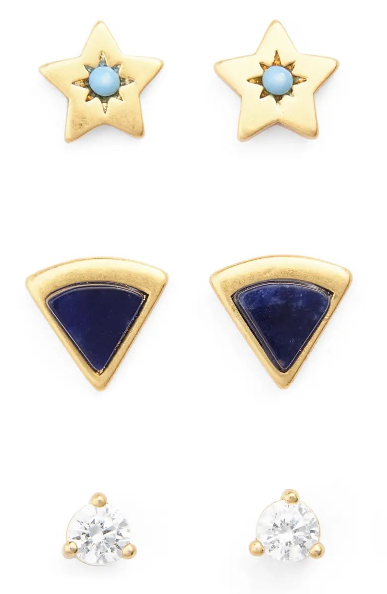 Madewell Desert Star 3-Pack Stud Earrings (Nordstrom Exclusive) | Nordstrom | Nordstrom