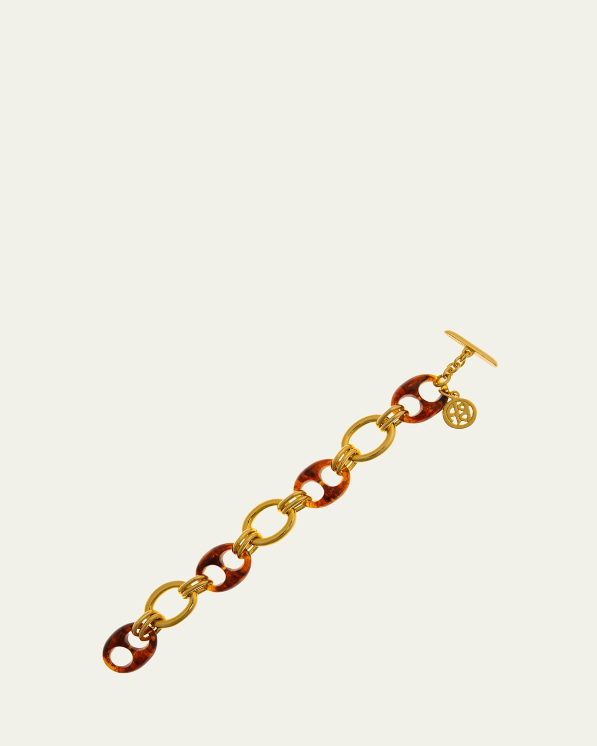 24K Gold Electroplated Chain Necklace with Tortoise Links | Bergdorf Goodman