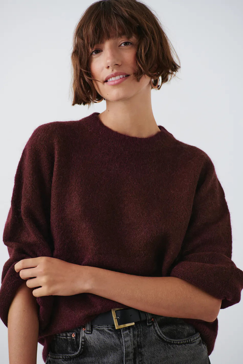 Crew neck knitted sweater - Rot - Dame - Gina Tricot | Gina Tricot SE