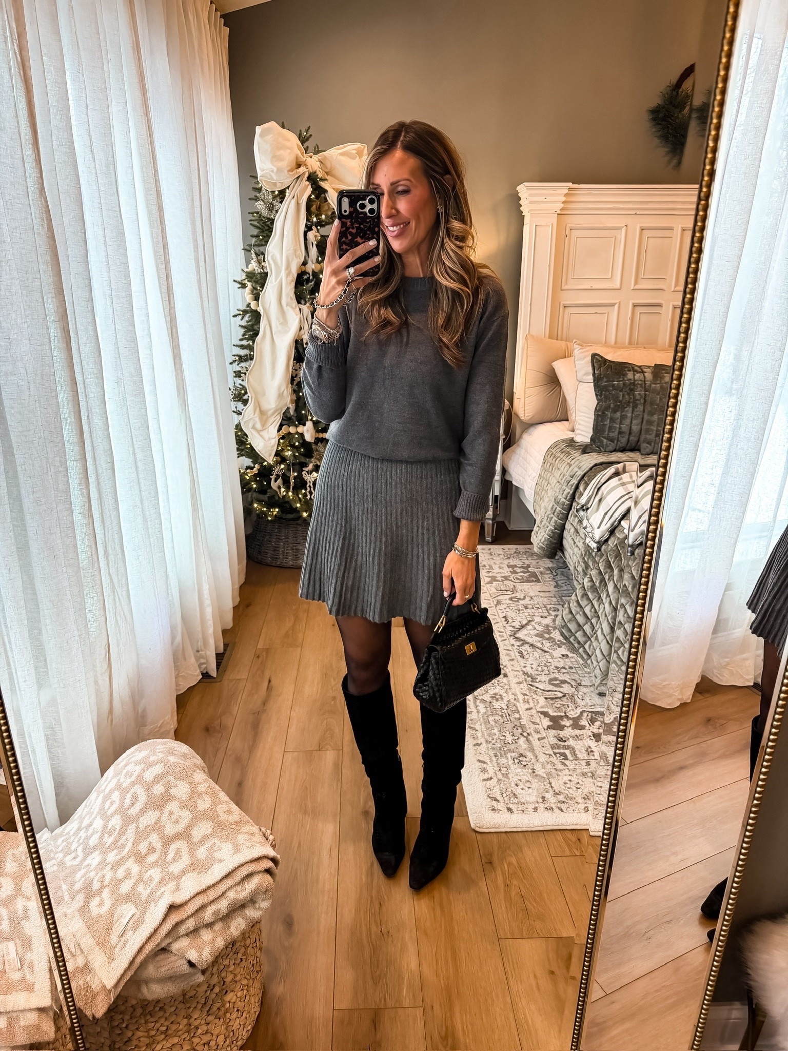 Sweater dress workwear, winter outfit, knee high boots, Amazon outfit, Amazon handbag, themominstylee

#LTKootd #LTKSeasonal #LTKFindsUnder100