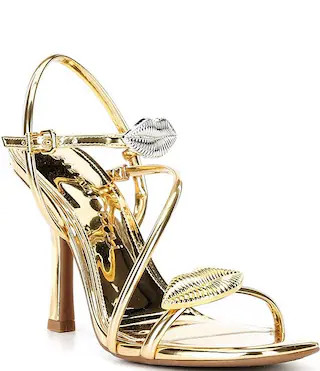 Carletta Metallic Lip Ornamented Dress Sandals | Dillard's