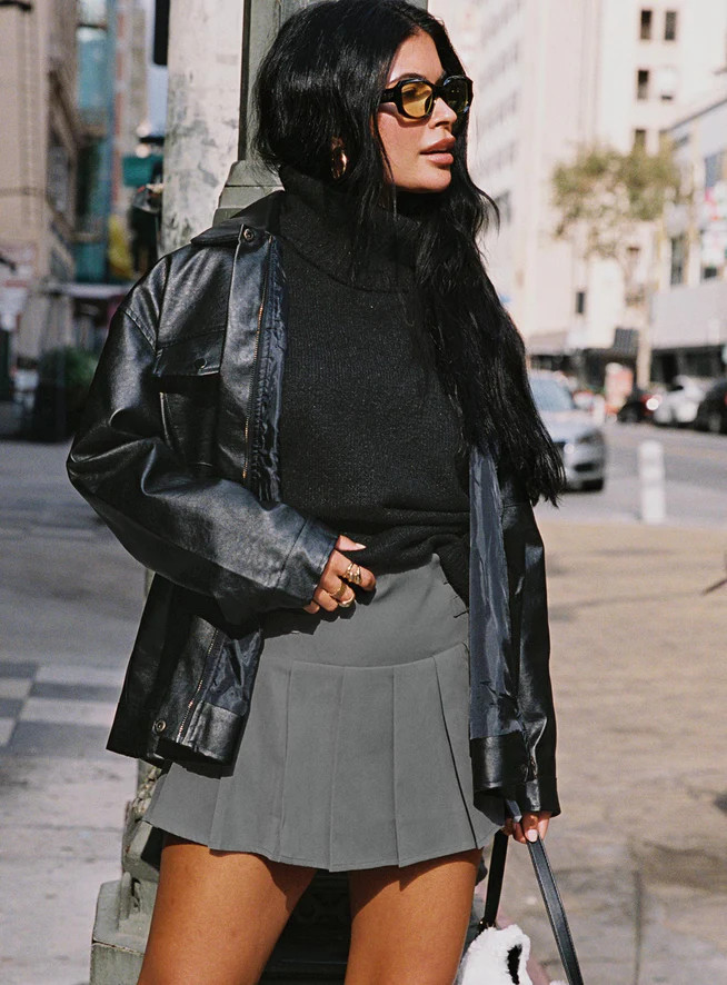 Cartwright mini skirt charcoal | Princess Polly US