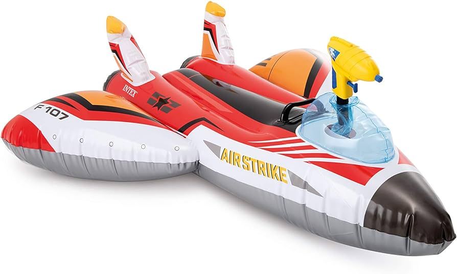 INTEX Water Gun Plane Ride-On Inflatable Pool Float: Includes Toy Water Gun – Durable Handle ... | Amazon (US)