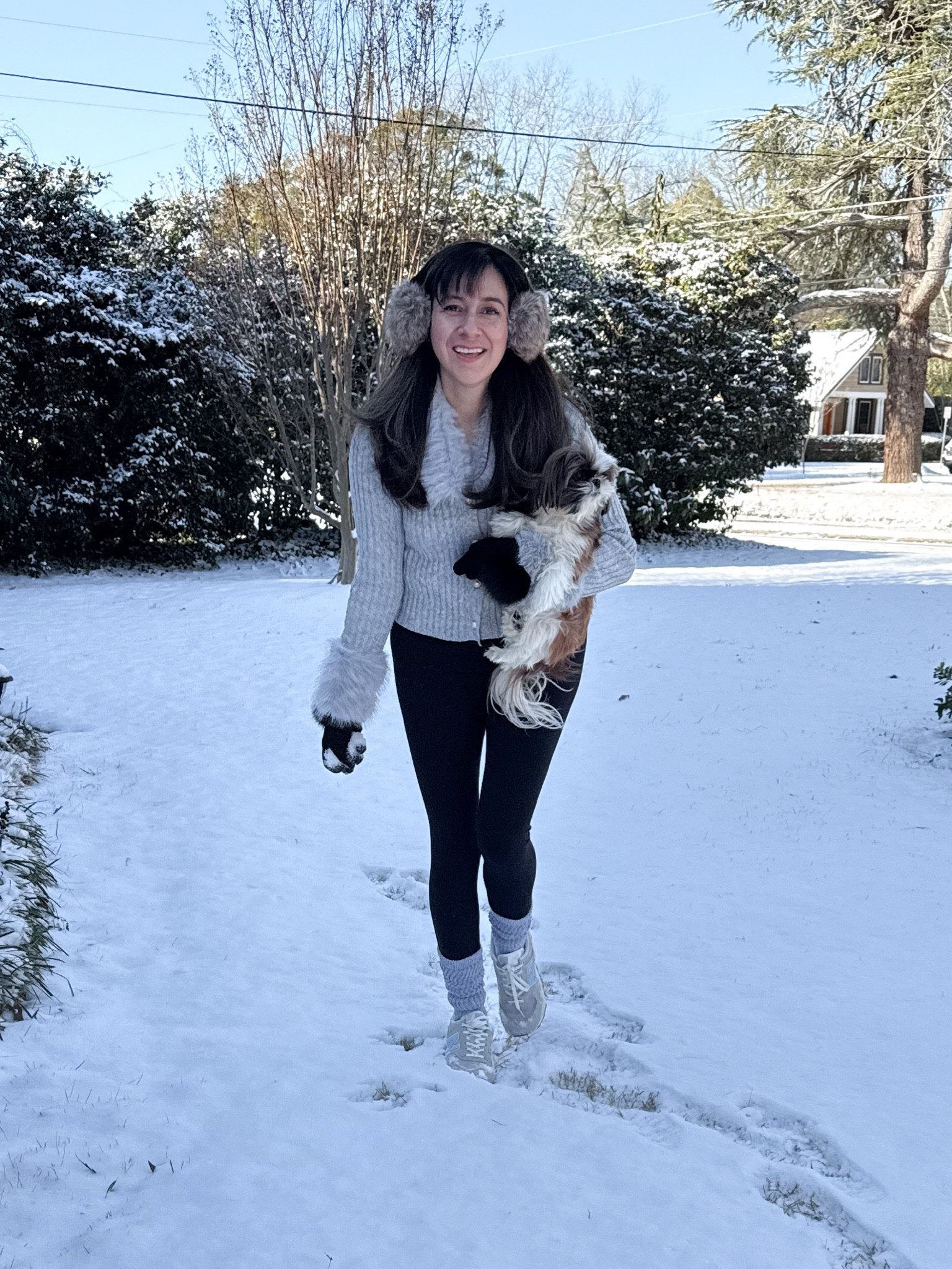 This rib faux fur sweater is adorable for the winter months. It comes in other colors. I also linked my leggings, earmuffs and slouch socks.

#LTKSeasonal #LTKStyleTip