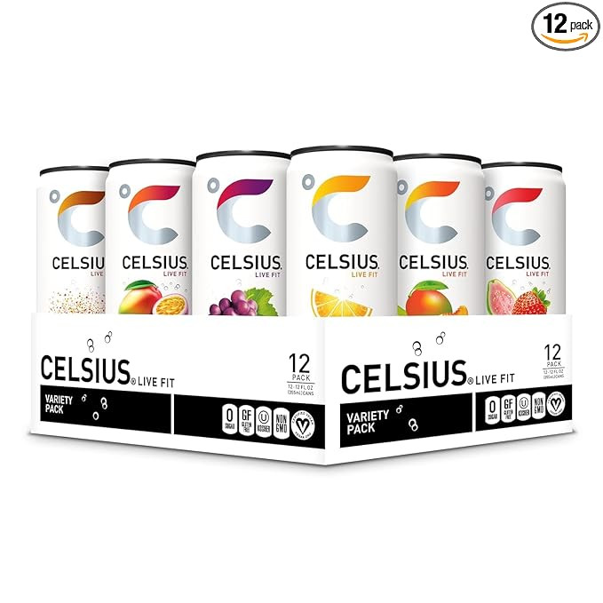 CELSIUS Assorted Flavors Official Variety Pack, Functional Essential Energy Drinks, 12 Fl Oz (Pac... | Amazon (US)