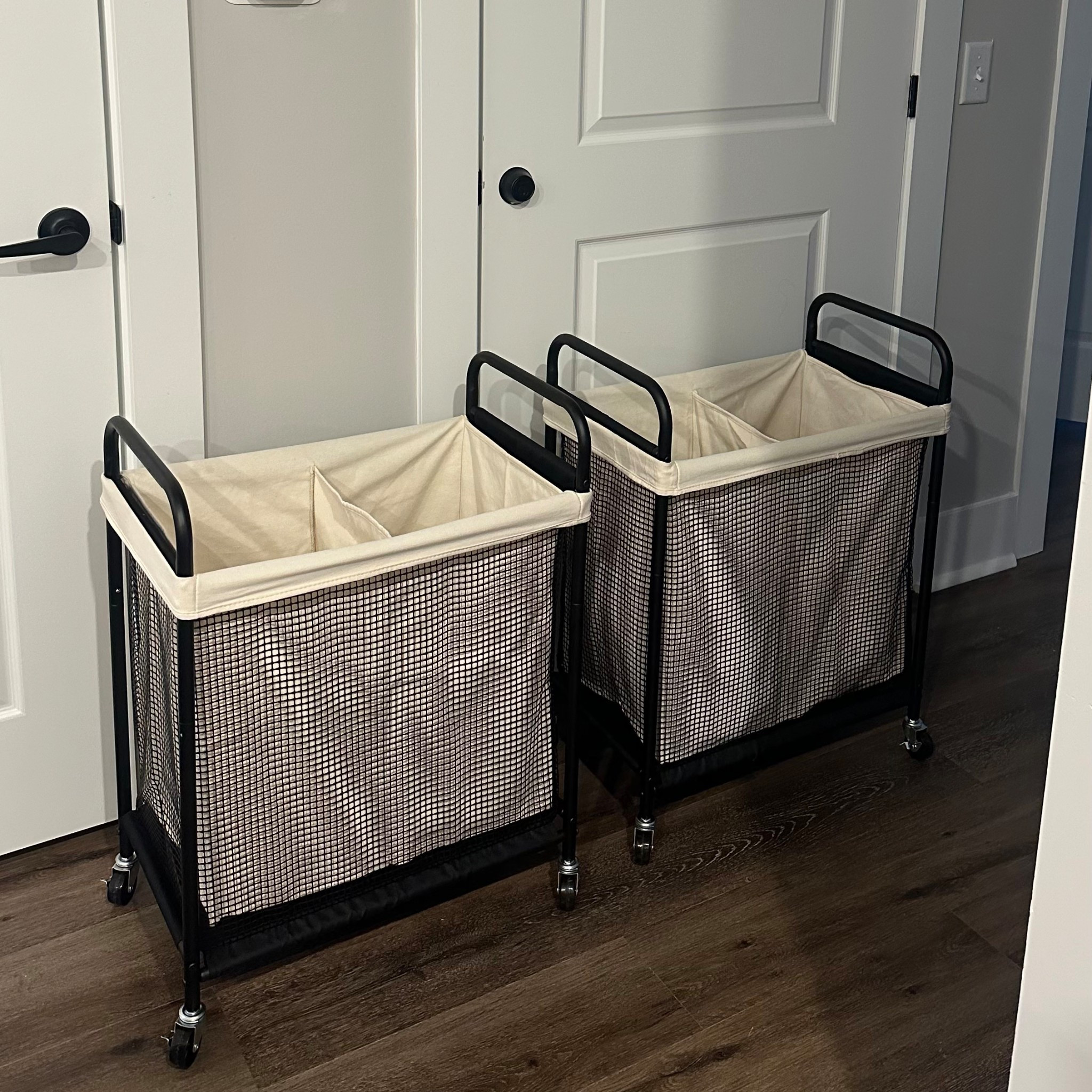 ROLLING LAUNDRY BASKETS 🧺 

- double sided 
- easy to move with wheels 

I HIGHLY RECOMMEND THESE!! Make laundry day convenient :)

#LTKHome #LTKGiftGuide #LTKHoliday