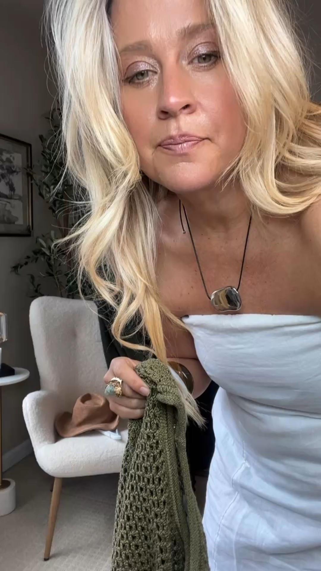  ✨Tap the bell and ❤️ for over 40 fashion, midlife style, midsize fashion and luxury looks for less. 

1.	Outdoor Brunch with Friends – The olive crochet sweater adds effortless polish. Pair with neutral slides and a woven tote for a relaxed, pulled-together daytime look.
	2.	European Sightseeing Day (like in Seville or Cinque Terre) – The sweater provides light coverage for churches or breezy spots. Add comfy sandals, a crossbody bag, and oversized sunglasses.
	3.	Casual Friday at Work (Creative or Relaxed Office) – Layer the sweater over the dress like a knit top, belt it at the waist, and add block-heel sandals and subtle jewelry for an elevated casual vibe.
	4.	Farmer’s Market or Afternoon Shopping – Keep it easy with sneakers or slip-ons, a messy bun, and a slouchy leather tote for a stylish but practical outfit.
	5.	Sunset Happy Hour or Patio Dinner – Drape the sweater over your shoulders and pair with gold hoops, espadrilles, and a clutch for an effortlessly chic evening look.

👑"Helping you look good, feel good!" - Lindsey Denver

Over 40 mom, over 50, midlife, midsize fashion, size 10, size 12, size 8, ootd, perimenopause, gen X, body confidence, over 45, outfit inspiration, mom outfit 

#LTKOver40 #LTKMidsize #LTKStyleTip