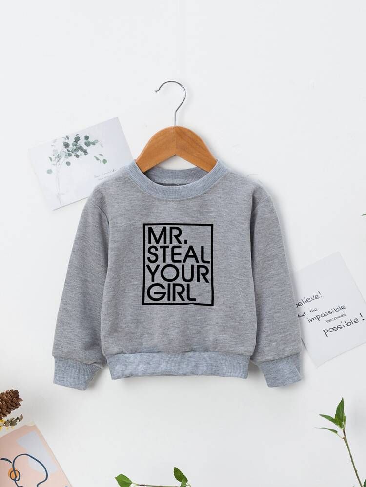 Toddler Boys Slogan Print Sweatshirt | SHEIN